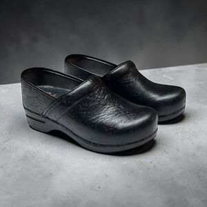 Dansko XP Womens Professional Leather Clogs Shoes Size 38 Black